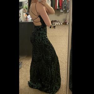Green Sequin Prom Dress (brand new with tags)